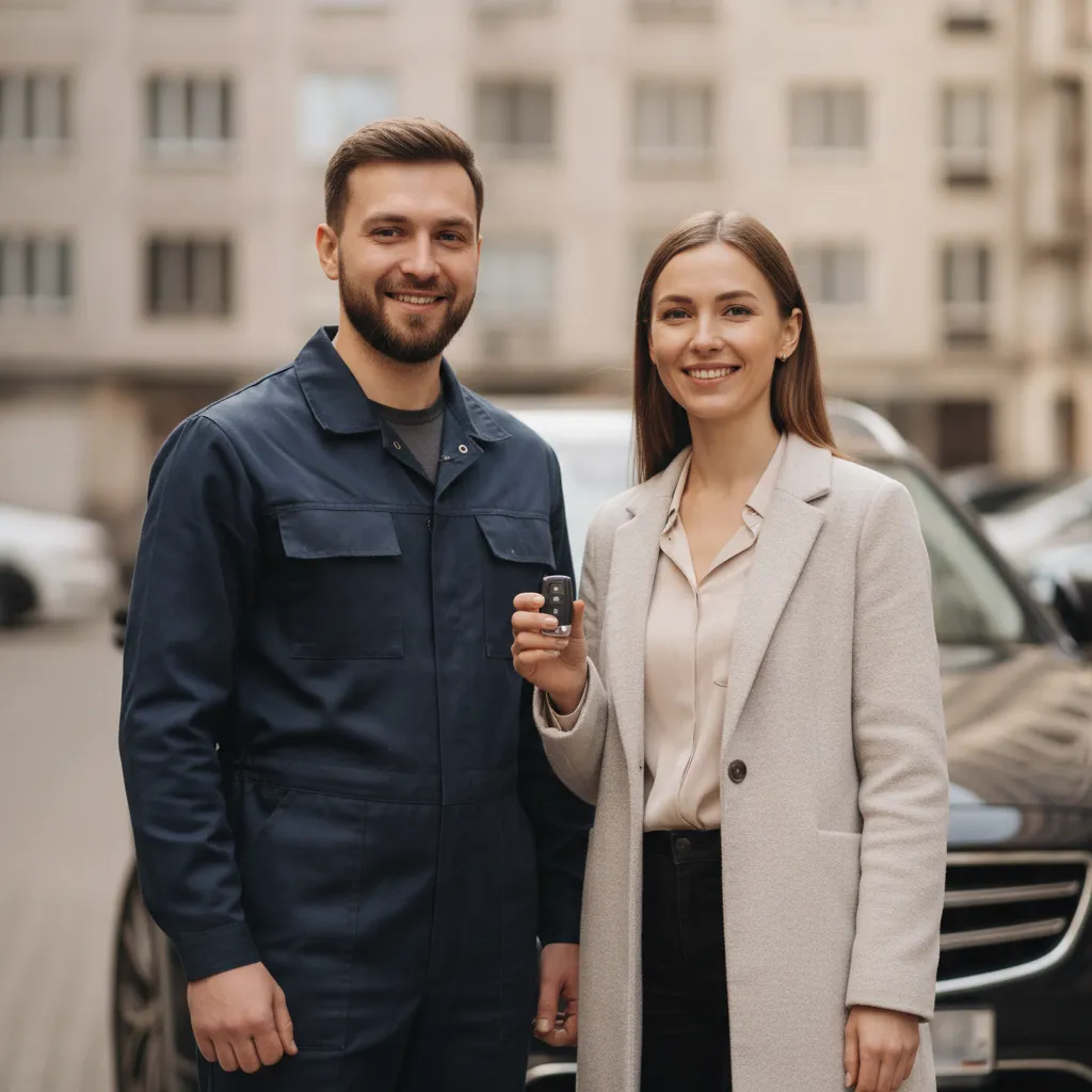 Ольга М.: Клиент и мастер после работы (авто)