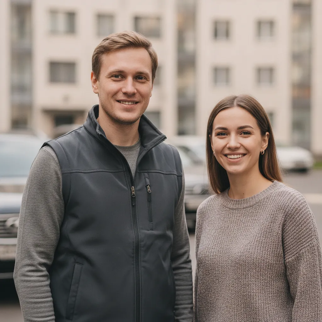 Юлия Н.: Клиент и мастер после работы (авто)